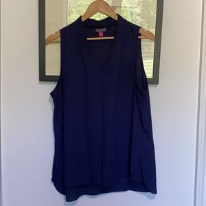 Vince Camuto sleeveless blue shell